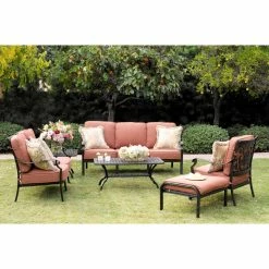 Best Pirce ✨ Aluminum Patio Sets Darlee St. Cruz Cast Aluminum 6 Piece Patio Conversation Set 🧨