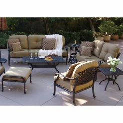 Top 10 🧨 Aluminum Patio Sets Darlee Nassau 4 Piece Aluminum Deep Seating Patio Conversation Set ⭐