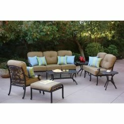 Flash Sale 🤩 Aluminum Patio Sets Darlee Santa Monica 4 Piece Aluminum Deep Seating Patio Conversation Set 🌟