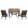 Wholesale 🔥 Aluminum Patio Sets Darlee Santa Barbara 4 Piece Aluminum Deep Seating Sofa Patio Conversation Set 🤩