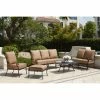 Best Sale 😍 Aluminum Patio Sets Darlee Capri 6 Piece Aluminum Deep Seating Patio Conversation Set ⭐