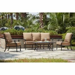 Best deal ๐ฅฐ Aluminum Patio Sets Darlee Madison 4 Piece Aluminum Deep Seating Patio Conversation Set โ๏ธ