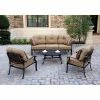Wholesale 🔥 Aluminum Patio Sets Darlee Elisabeth 4 Piece Sofa Conversation Set With Oval Coffee Table 🔥