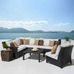 Coupon ๐ Resin Wicker Patio Sets RST Brands Deco 6 Piece Corner Sectional Sofa And Coffee Table Set ๐ฅฐ