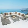 Discount 🧨 Resin Wicker Patio Sets RST Brands Cannes 9 Piece Sectional Conversation Set 🎉