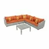 Deals ⭐ Resin Wicker Patio Sets RST Brands Cannes Resin Wicker 6 Piece Sectional Patio Conversation Set 🔥