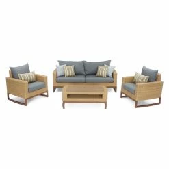 Flash Sale 👏 Resin Wicker Patio Sets RST Brands Mili Wicker 4 Piece Patio Conversation Set ✨