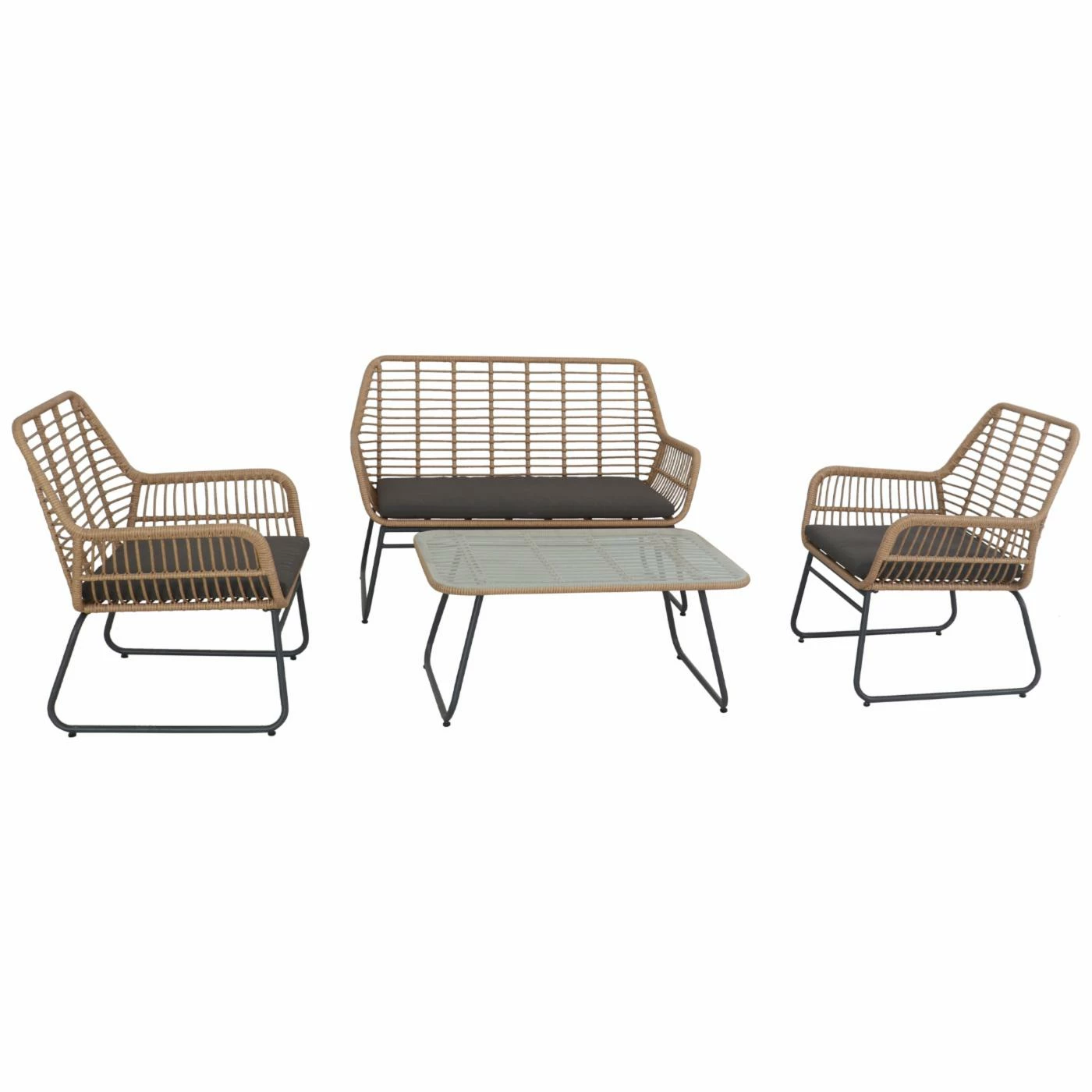 Cheapest ๐ Wood Patio Sets Northlight 4-Piece Kingstown Rattan Outdoor Patio Conversation Set ๐