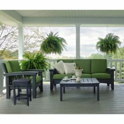 Best Pirce 🥰 Wood Patio Sets Hershy Way Cypress Days End 4 Piece Wood Patio Conversation Set - Charcoal 🔥