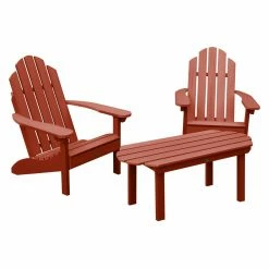 Deals 🎁 Recycled Plastic Patio Sets Highwood USA Classic Westport Adirondack Chair 3 Piece Patio Conversation Set 🥰