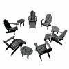Best Pirce 🤩 Recycled Plastic Patio Sets Highwood USA Classic Westport 12 Piece Adirondack Chair Patio Conversation Set 🛒