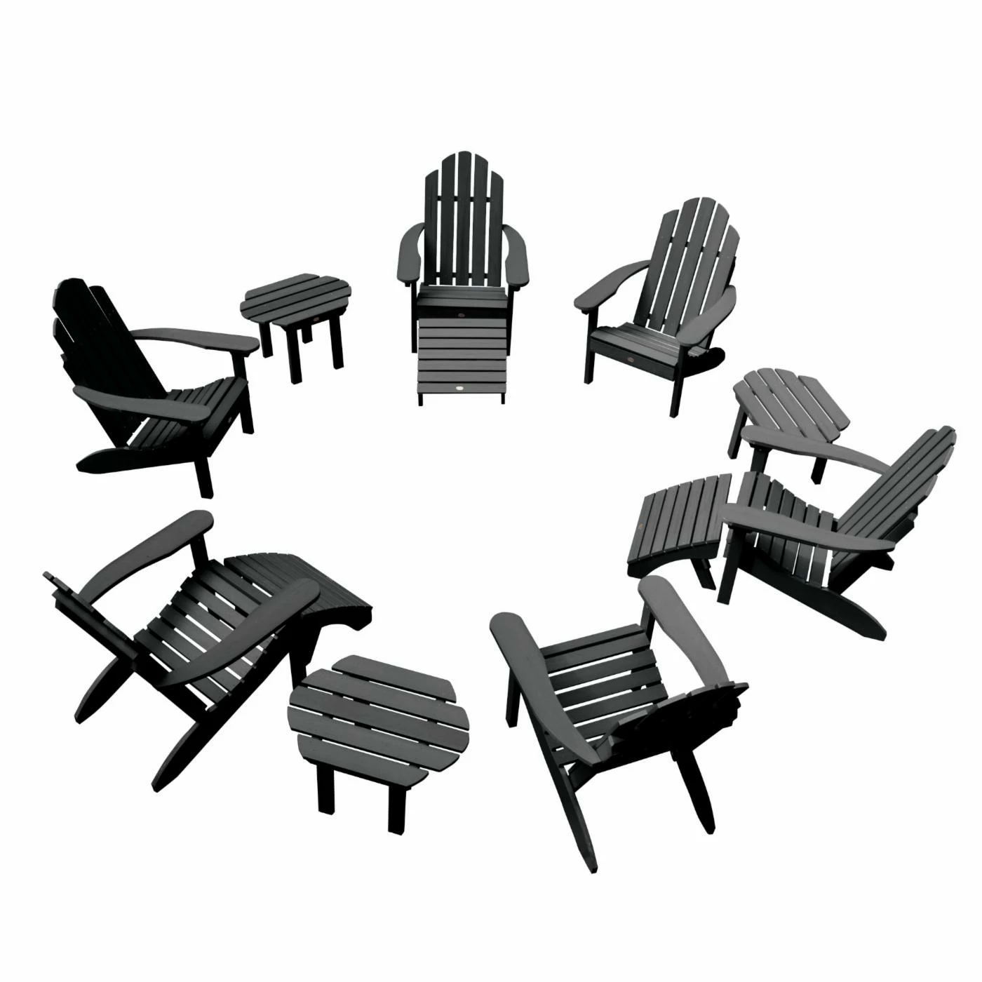 Best Pirce ๐คฉ Recycled Plastic Patio Sets Highwood USA Classic Westport 12 Piece Adirondack Chair Patio Conversation Set ๐