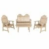 Buy 😉 Recycled Plastic Patio Sets Highwood USA Classic Westport Poly Lumber 4 Piece Garden Patio Conversation Set 🎁