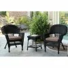Discount 🌟 Resin Wicker Patio Sets Jeco 3 Piece Wicker Chair And End Table Set 🛒