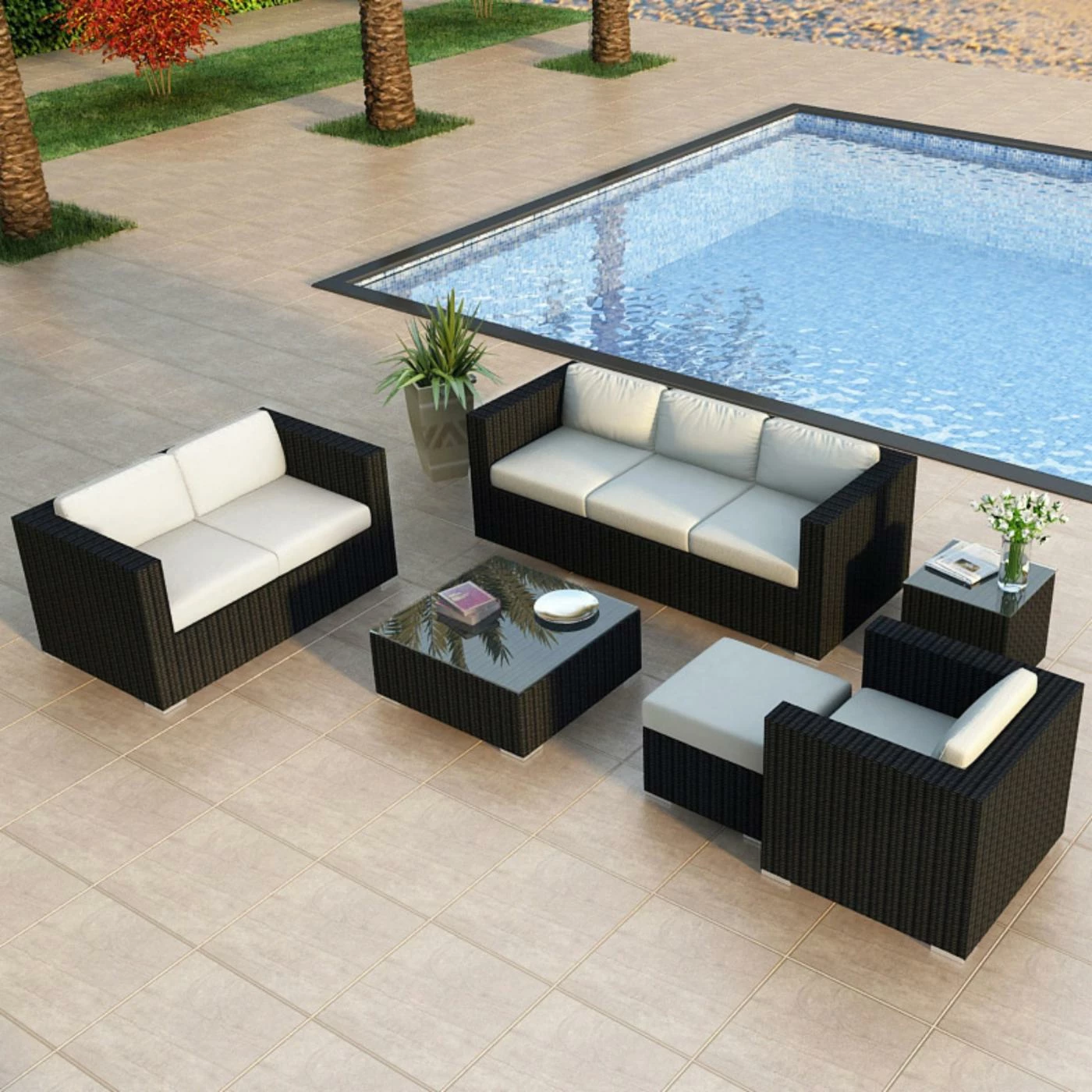 Discount ✨ Resin Wicker Patio Sets Harmonia Living Urbana Sofa Conversation Set 😉
