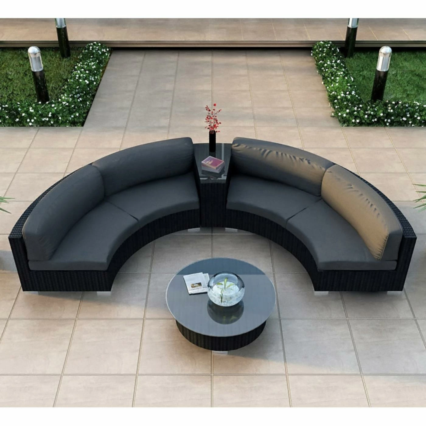 Wholesale โ๏ธ Resin Wicker Patio Sets Harmonia Living Urbana Eclipse Sectional Conversation Set ๐