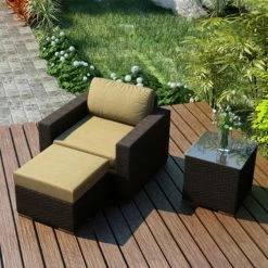 Budget 🛒 Resin Wicker Patio Sets Harmonia Living Arden 3 Piece Club Chair Set 🧨