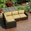 New 🥰 Resin Wicker Patio Sets Harmonia Living Arden 4 Piece Sectional Set 😉