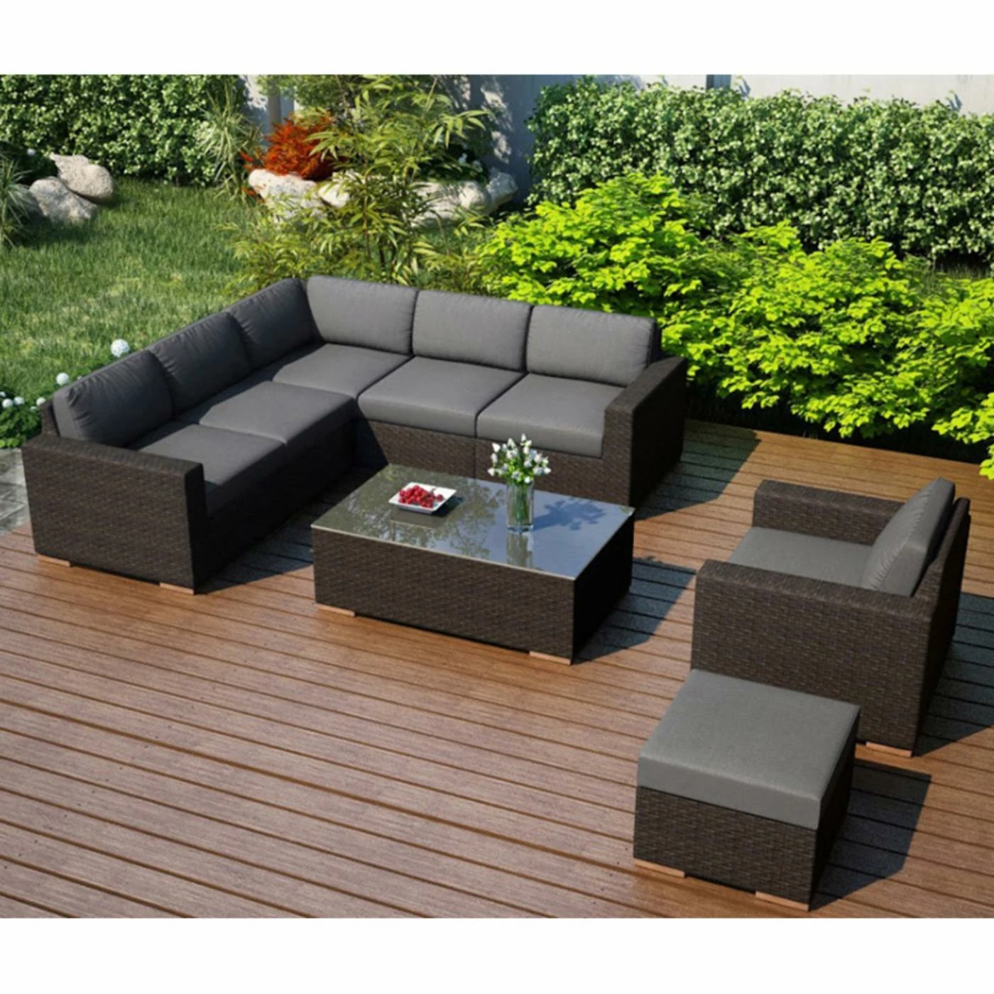 Coupon ๐ Resin Wicker Patio Sets Harmonia Living Arden 8 Piece Sectional Set ๐ฅ