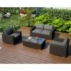 Brand new 🧨 Resin Wicker Patio Sets Harmonia Living Arden 4 Piece Sofa Set 😉