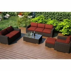 Best deal 🌟 Resin Wicker Patio Sets Harmonia Living Arden 5 Piece Sofa Set 🤩