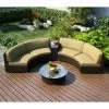 Coupon ⌛ Resin Wicker Patio Sets Harmonia Living Arden 4 Piece Eclipse Sectional Set 🔔