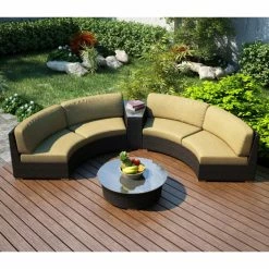 Coupon โ Resin Wicker Patio Sets Harmonia Living Arden 4 Piece Eclipse Sectional Set ๐