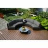 Hot Sale ❤️ Resin Wicker Patio Sets Harmonia Living Arden Wicker 4 Piece Curved Patio Conversation Set 👍