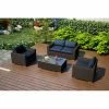 Discount 👏 Resin Wicker Patio Sets Harmonia Living Arden Wicker 4 Piece Patio Conversation Set 😍