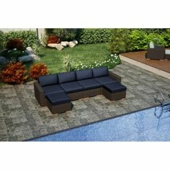 Discount 🎉 Resin Wicker Patio Sets Harmonia Living Arden Wicker 6 Piece Patio Conversation Set 🎉