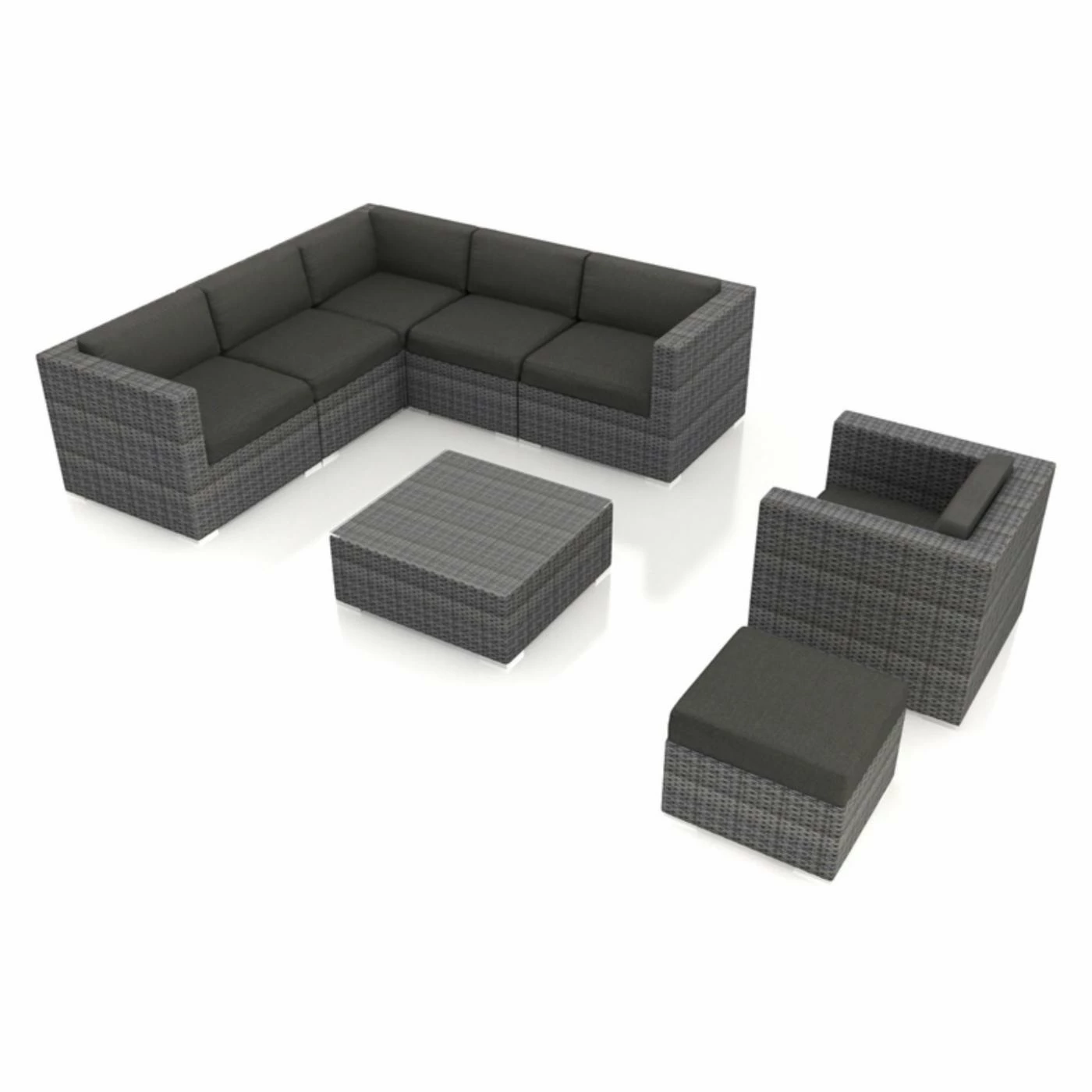 Coupon ❤️ Resin Wicker Patio Sets Harmonia Living District Wicker 8 Piece Patio Conversation Set ⌛