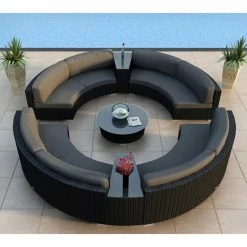 Outlet ๐ Resin Wicker Patio Sets Harmonia Living Urbana Resin Wicker 7 Piece Patio Conversation Set โจ
