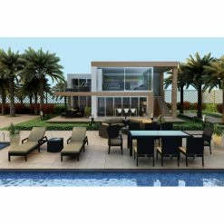 Deals ✨ Resin Wicker Patio Sets Harmonia Living Urbana 18 Piece Eclipse All-Weather Wicker Patio Conversation Set 🔔