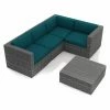 Best Sale ✨ Resin Wicker Patio Sets Harmonia Living District 5 Piece Patio Sectional Set 🧨