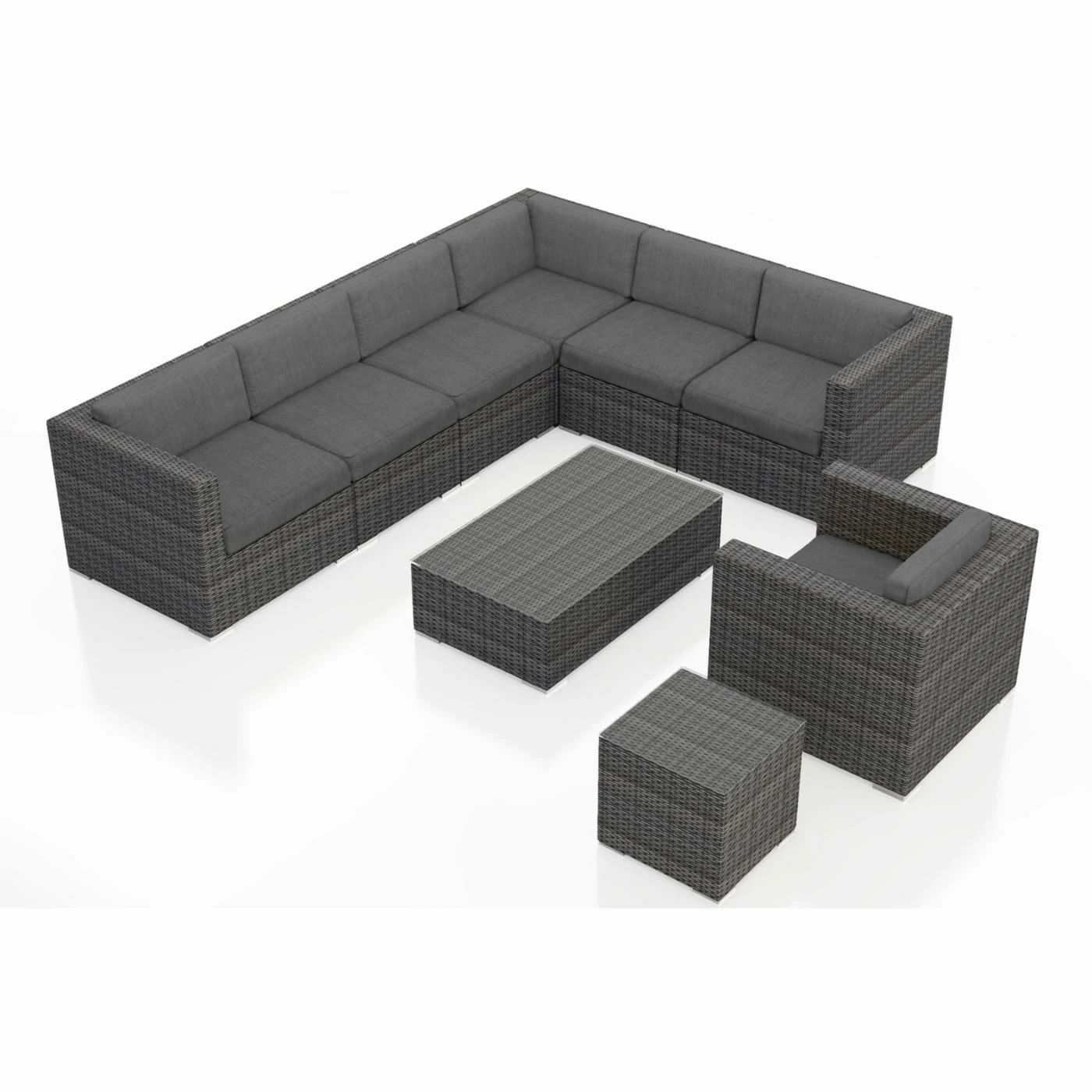 Promo 💯 Resin Wicker Patio Sets Harmonia Living District 9 Piece Sectional Patio Conversation Set 🤩