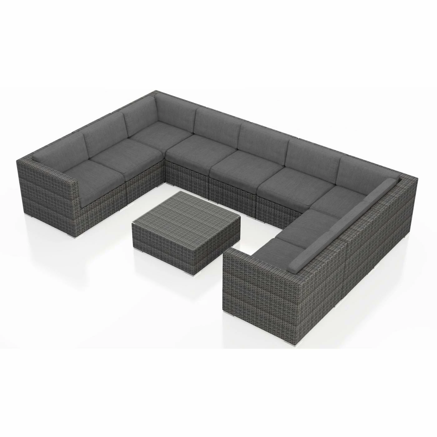 Resin Wicker Patio Sets Harmonia Living District 10 Piece Surround Sectional Patio Conversation Set