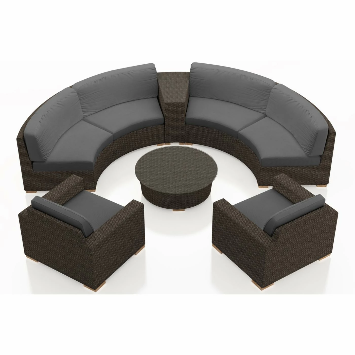 Deals ๐ Resin Wicker Patio Sets Harmonia Living Arden 6 Piece Curved Sectional Patio Conversation Set ๐ฏ