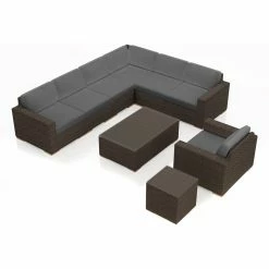 Discount 🎉 Resin Wicker Patio Sets Harmonia Living Arden 9 Piece Sectional Patio Conversation Set 🎁