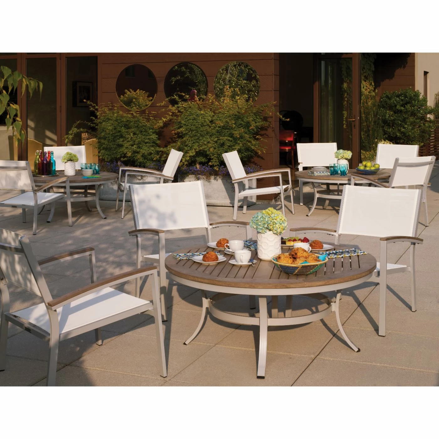 Brand new βοΈ Teak Patio Sets Oxford Garden Travira 5 Piece Outdoor Chat Set π₯
