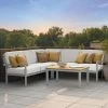 Discount 🌟 Aluminum Patio Sets Oxford Garden Travira Tekwood And Aluminum 4 Piece Loveseat And Coffee Table Chat Set ✔️