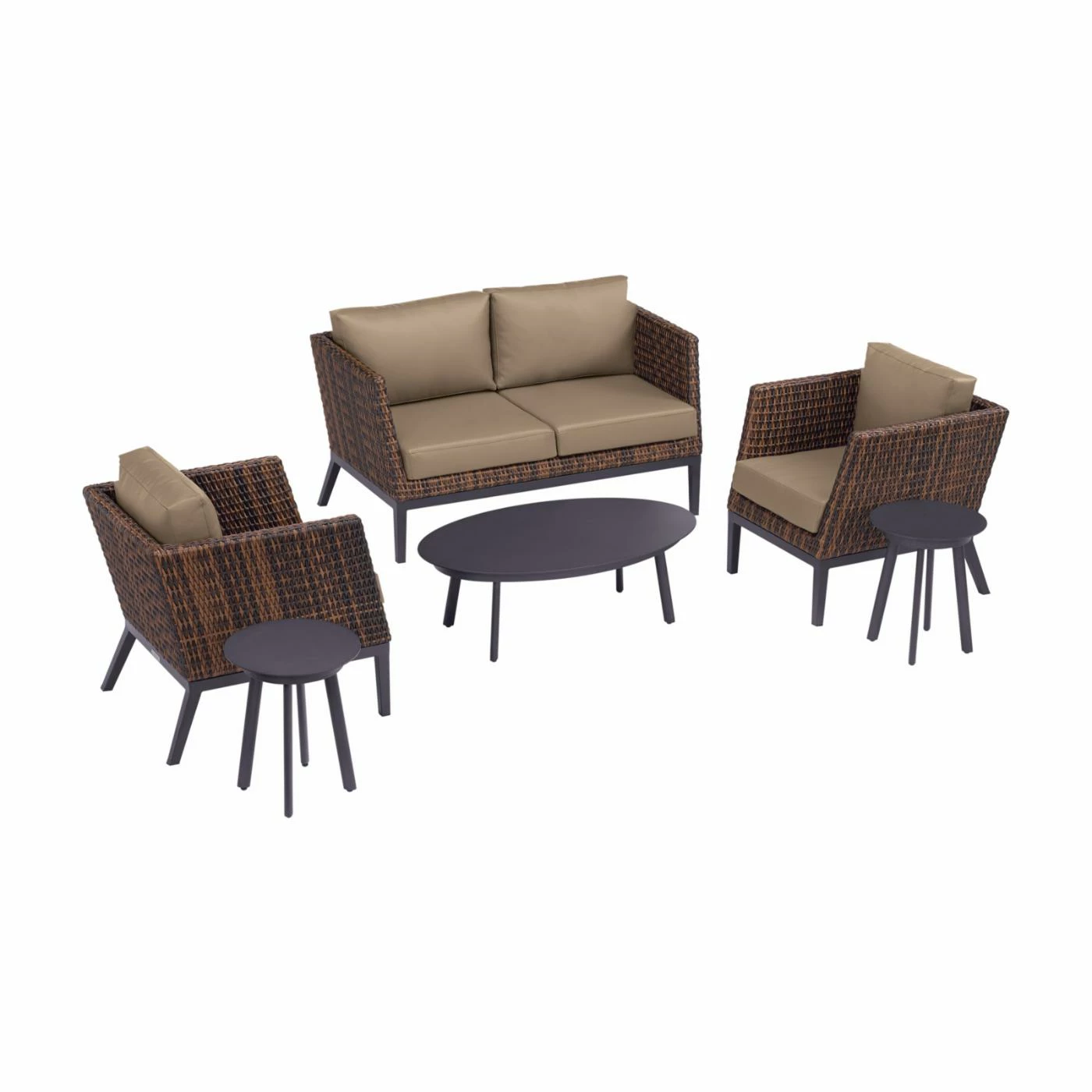 Best deal π Resin Wicker Patio Sets Oxford Garden Salino Woven Wicker 6 Piece Patio Conversation Set π