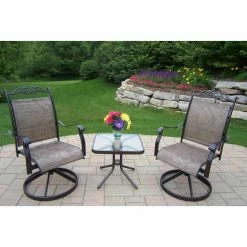 Flash Sale ๐ Aluminum Patio Sets Oakland Living Cascade Aluminum 3 Piece Patio Conversation Set ๐