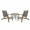 Best deal 🌟 Eucalyptus Patio Sets Vineyard 3-Piece Eucalyptus Lounge Chair Set With Mosaic Table 🛒