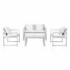 Coupon 🤩 Aluminum Patio Sets Pangea Home Chester Aluminum 4 Piece Patio Conversation Set 🥰