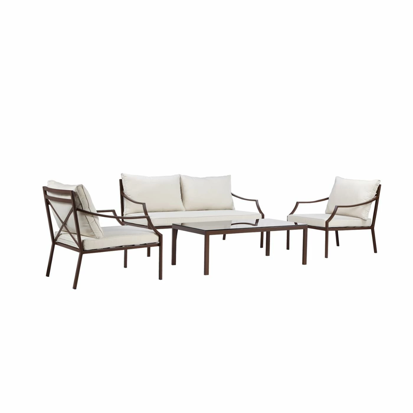 Brand new ๐ Aluminum Patio Sets Pangea Home Palma 4 Piece Aluminum Patio Conversation Set โค๏ธ