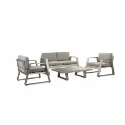 Deals 🎁 Aluminum Patio Sets Pangea Home Air 4 Piece Sofa Conversation Set ⌛