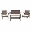 Promo 💯 Safavieh Resin Wicker Patio Sets Avaron Outdoor Conversation Set 😍