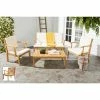 Best Pirce ⌛ Wood Patio Sets Safavieh Del Mar 4 Piece Outdoor Set ✔️