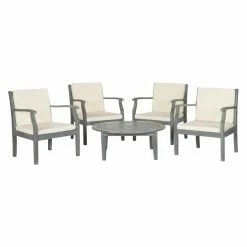 Budget 🥰 Wood Patio Sets Safavieh Anaheim 5 Piece Coffee Table Set ✨