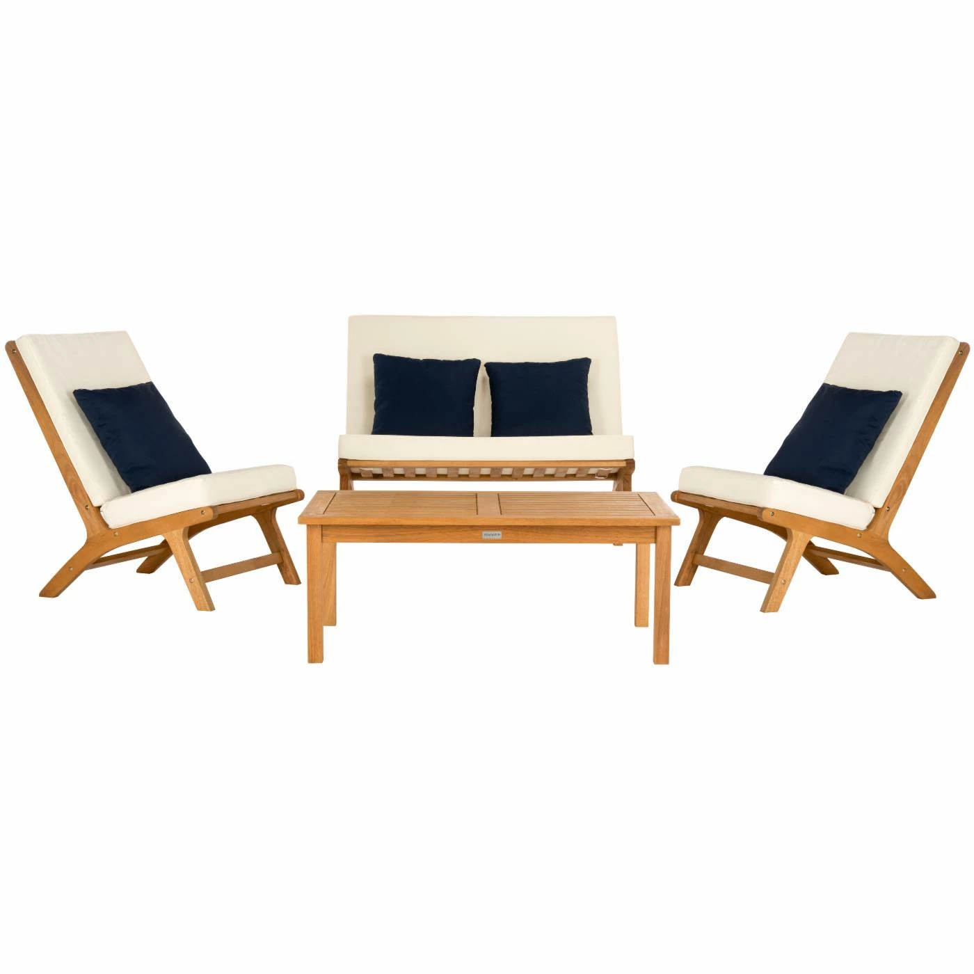 Outlet ๐ Eucalyptus Patio Sets HN Outdoor Sparks Eucalyptus Wood 4-Piece Conversation Set โค๏ธ